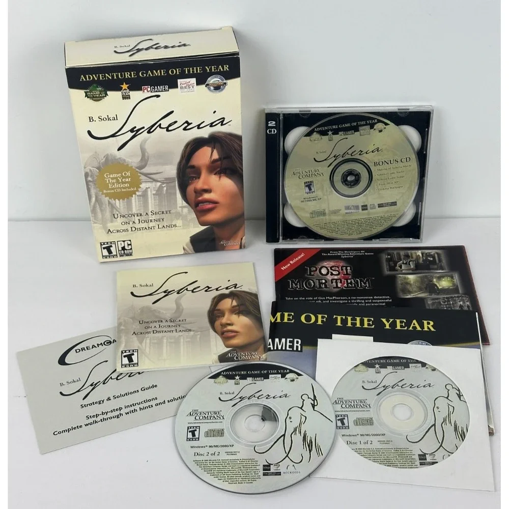 B. Sokal Syberia CD-ROM The Adventure Company Microids PC Game Complete